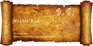 Voith Iza névjegykártya